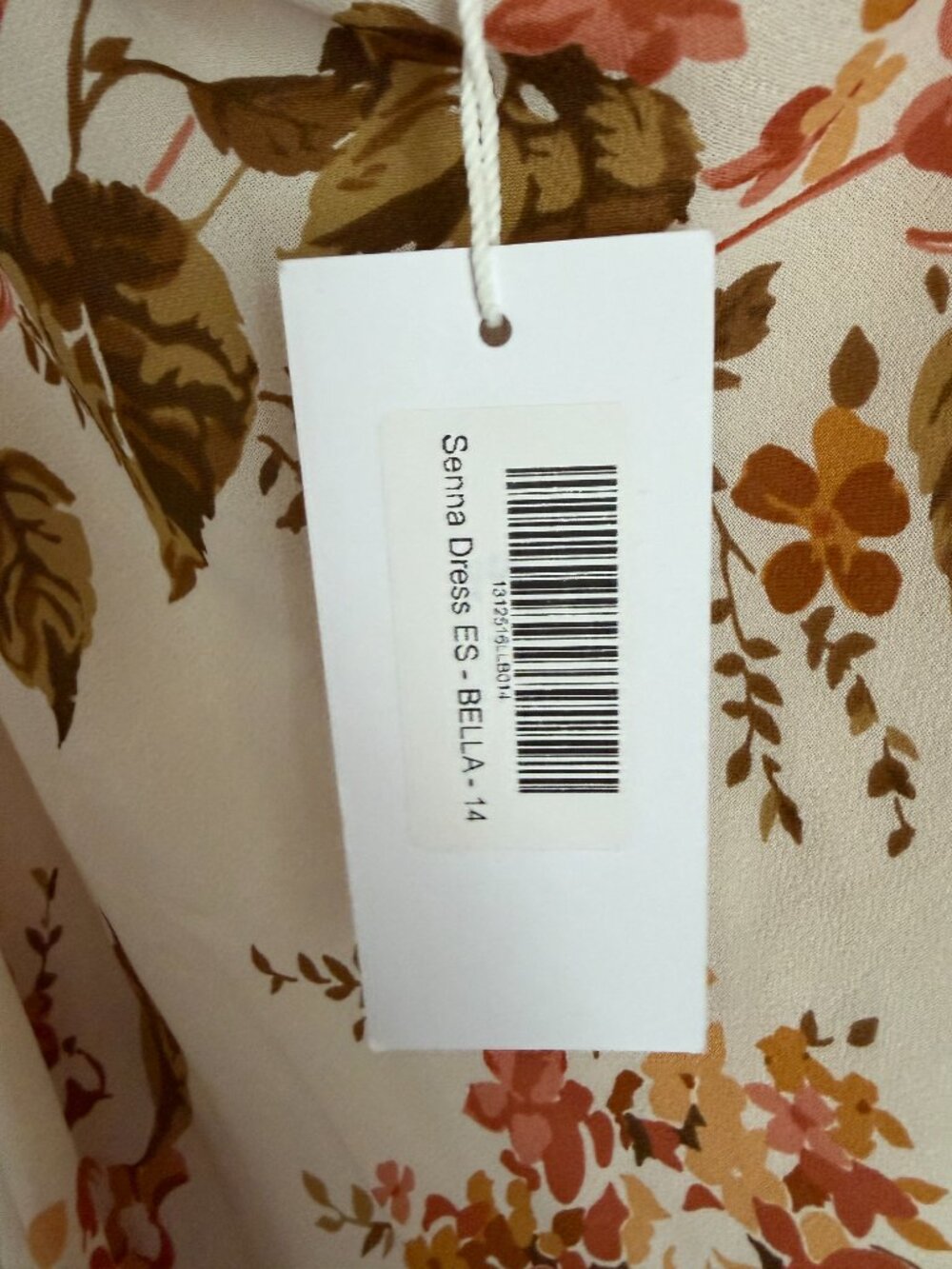 Reformation Brown/Cream Floral Maxi Dress NWT 14 - Picture 2 of 6